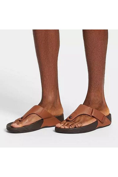 Fitflop Flipflop Trakk II Fitflop din piele maro pentru bărbați