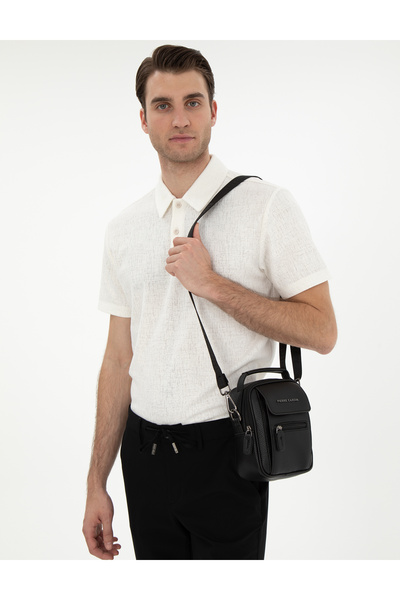 Pierre Cardin Ανδρική τσάντα μαύρης ζώνης 50307642-VR046