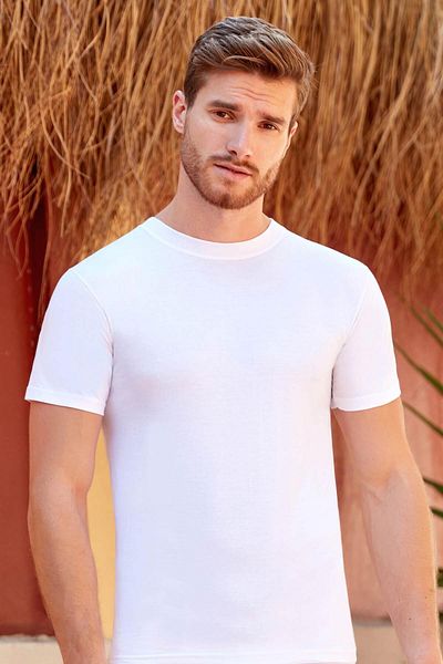 Berrak Men's Crew Neck Half Sleeve 3-Piece Undershirt -1003