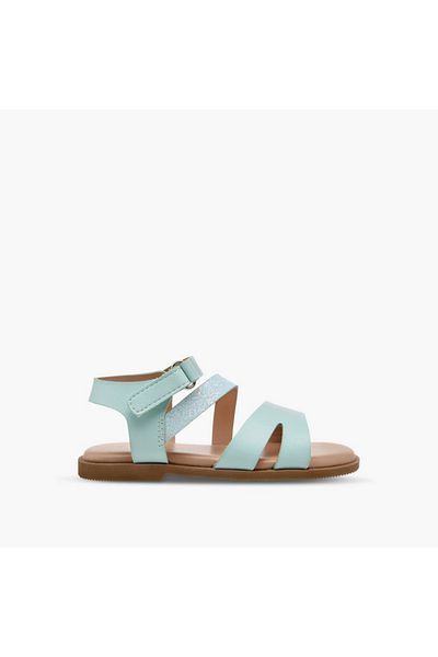 Flora Bella by Shoexpress Flora Bella Strap Detail Sandals with Hook and Loop Closure