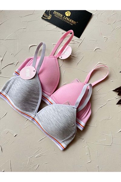 İntive Lingerie 95% βαμβακερό λεπτό λουράκι για νεαρά κορίτσια 2 τεμαχίων χωρίς εσώρουχο