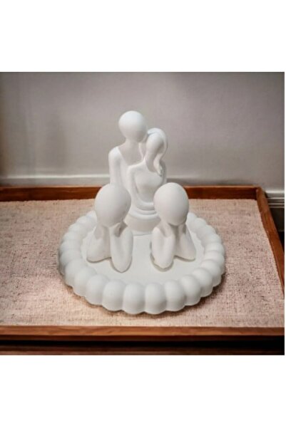 aymumi home AİLE İKİ ÇOCUKLU BUBLE TABAKLI BİBLO SETİ ÇİFT 11 CM TABAK 14 CM ...