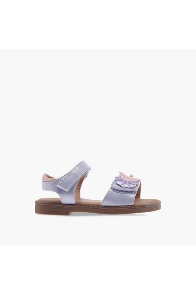 Flora Bella by Shoexpress Flora Bella Seashell Applique Sandals with Hook and Loop Closure