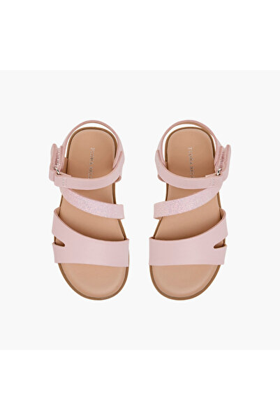 Flora Bella by Shoexpress صندل فلورا بيلا بتفاصيل حزام مع إغلاق بخطاف وحلقة