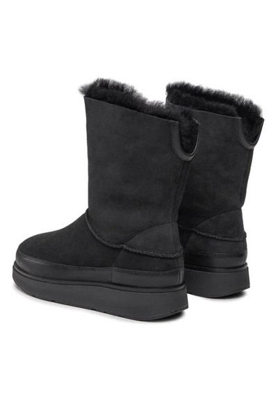 Fitflop Women's Black Leather Genff Short Doublefaced Fitflop Sneakers