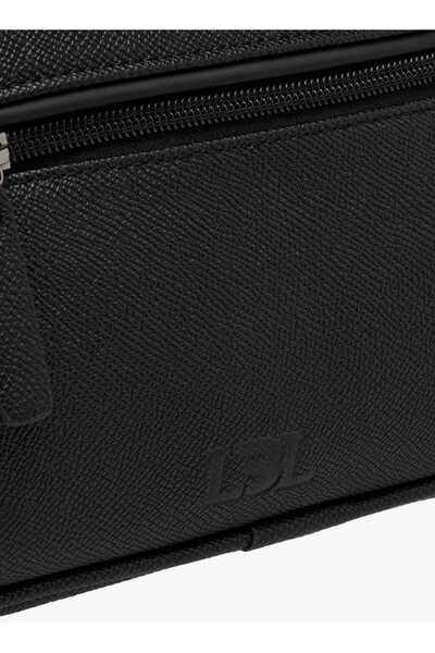 LBL by Shoexpress Textured Pouch with Handle and Zip Closure - W 22 x H 14 x D 7.5 cm