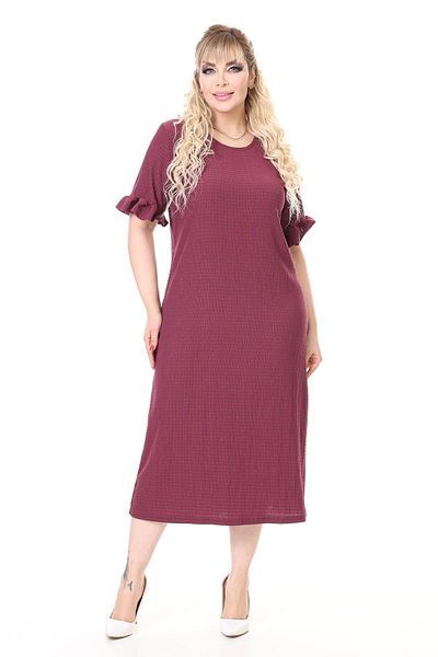 modayız Summer Short Sleeve Stretchy Plus Size Dress 25A-2657