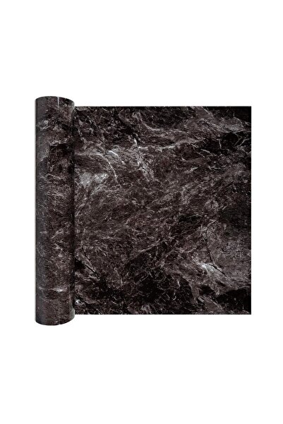 VEELIKE Tapet efect marmura Veelike, vinil, gri/negru 40 x 600 cm