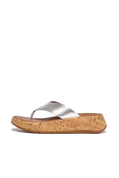Fitflop Γυναικείες ασημένιες σαγιονάρες Fmode Flatform Fitflop