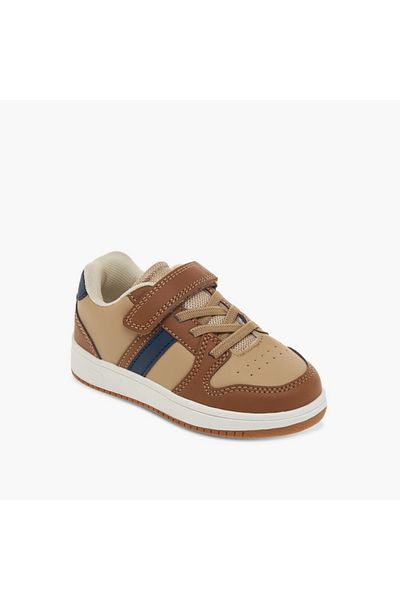 LBL by Shoexpress Colourblock Sneakers with Hook and Loop Closure