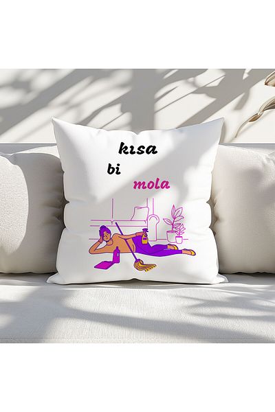 qoeuyl boutique Short Bi Break Printed Funny Gift Fiber Filled Satin Decorative Pillow