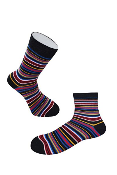 DoDe Flora جوارب رجالية قطنية بدون خياطة مخططة بألوان مريحة وعادية من سلسلة خاصة مكونة من 3 قطع
