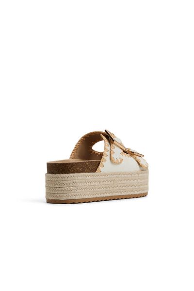 Call it Spring White Tropicall Wedge Sandals For Women