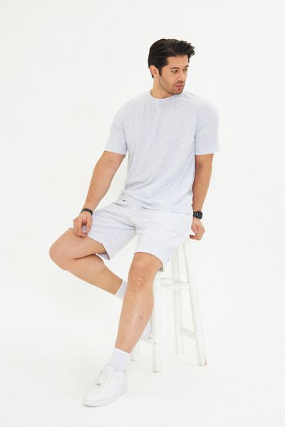 The Champ Clothing Ανδρικό βαμβακερό άνετο σορτς με διπλή τσέπη μέχρι το γόνατο