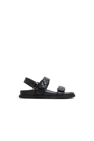 Call it Spring Black Anette Flat Sandals For Women