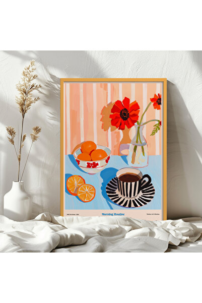 HOMEPACK Tekli Ahşap Çerçeveli Tablo Tek Parça Poster Tablo TK/1413