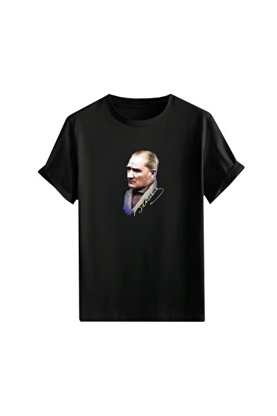 Gölge Store Crveno-bela majica sa zastavom i Ataturkom, velika unisex majica ...