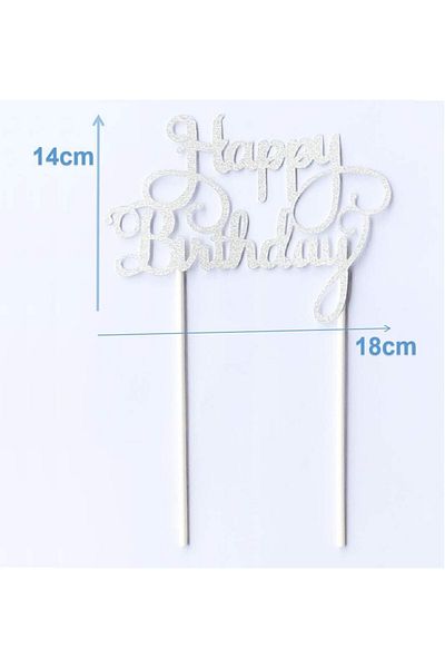 AILEXI AILEXI cake decoration, silver, paper, 14 x 18 cm