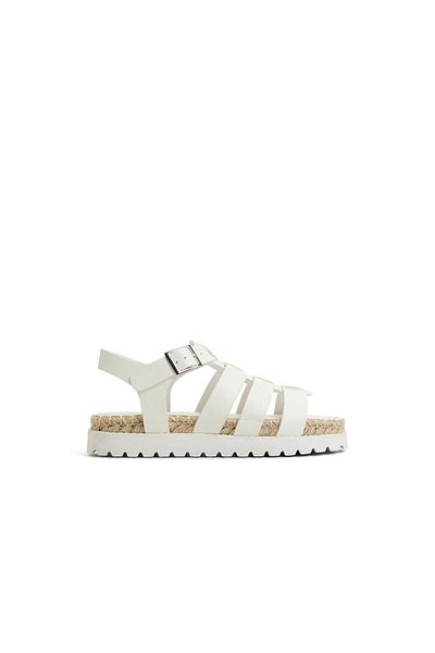 Call it Spring White Palmas Flat Sandals For Women