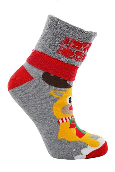 DoDe Flora Șosete de Crăciun pentru femei din bumbac cu model de căprioare