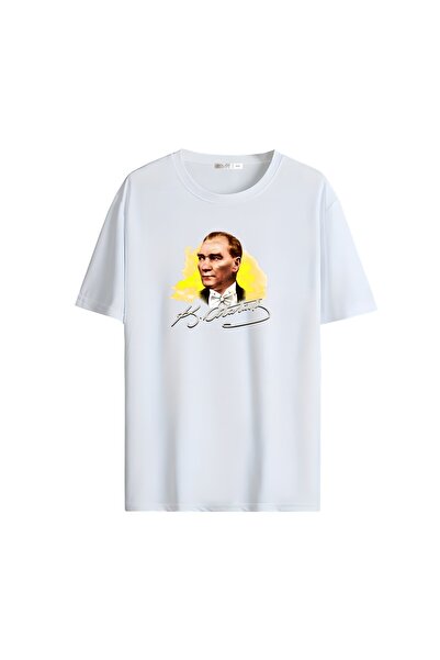 Gölge Store Crveno-bela majica sa zastavom i Ataturk-ovim printom, velika uni...