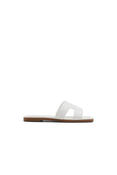 Call it Spring White Haylee Flat Sandals For Women