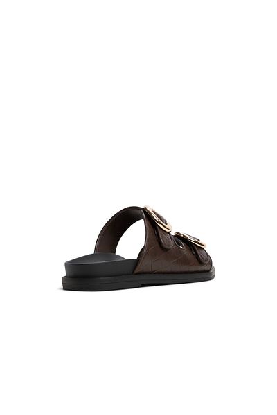 Call it Spring Dark Brown Taliah Flat Sandals For Women