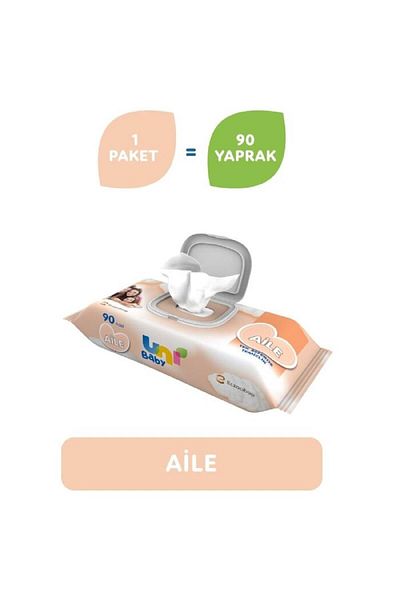 Uni Baby Family Wet Wipes 90 Pcs