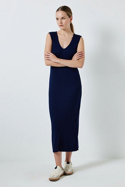 REMSA Touche سترة مخططة DressKnitwear مجموعة 025 الأزرق الداكن