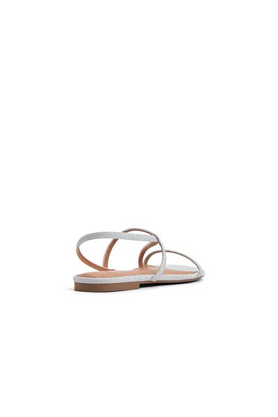 Call it Spring Silver Zerah Flat Sandals For Women