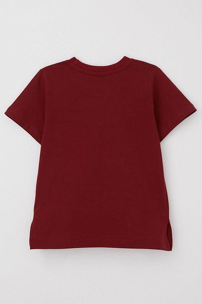 Breeze Boy's T-Shirt Cool Text Emblem Pocket 1.5-5 Years, Claret Red