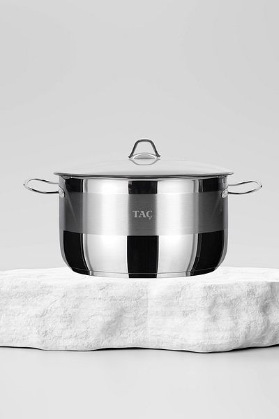 Taç Bengü Pro Deep Steel Pot 34 cm