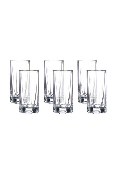 Paşabahçe Pasabahce Luna 6-Piece Clear Glass Water Glasses Set 375ml