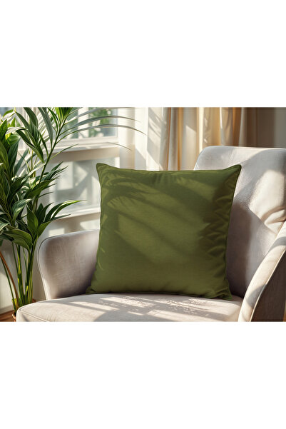 Meine Home Green Linen Throw Pillow Cover 2 Pieces