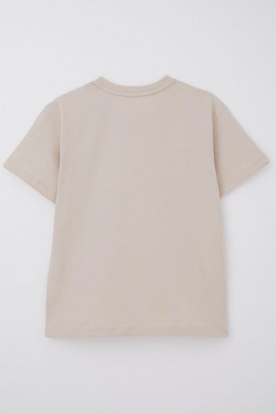 Breeze Beige Boy's T-Shirt 6-12 Years, Information Line Coming with Pocket