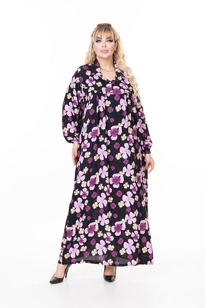 mervemoda γυναικείο μακρυμάνικο plus size υφαντό καλοκαιρινό μακρυμάνικο φόρεμα