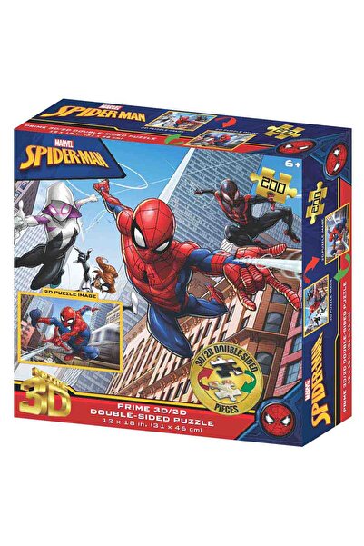 SPIDERMAN Prime 3D/2D 200 Parça Çift Taraflı Puzzle: Spider-Man