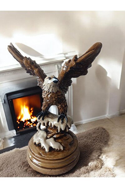 Online 10cm-18cm Ebatlarında Kırılmaz Polyester,kahverekli Biblo Kartal