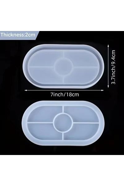 Choice Oval Silicone Resin Mold - User-friendly Durable Diy Craft Tool For Jewelry & Home Décor