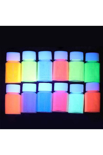 Generic Resin art glowing mica color powder set of 20ml x 12 colors