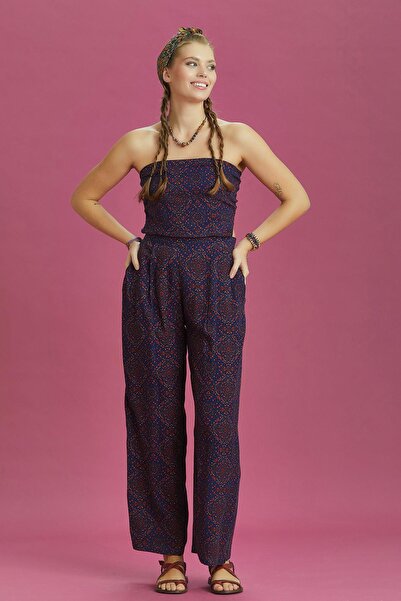 Los banditos Wide Leg Strapless Jumpsuit