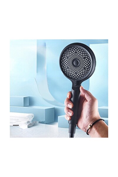 KapKacakAl Siyah 3 Fonksiyonlu Lüks Duş Başlığı Büyük Duş Başlığı Duş Başlığı...
