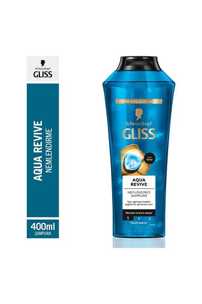 Gliss Aqua Revive Moisturizing Shampoo Normal and Dry Hair 400 ml