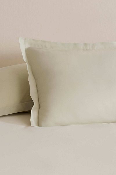 Karaca Home Basic Flounced 2-Piece Pillow Case Sage 50X70 cm