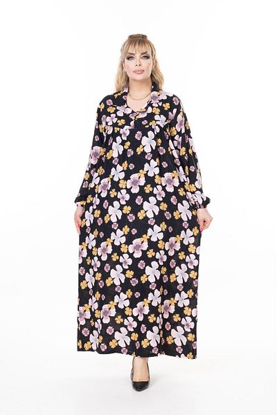 mervemoda Women's Long Sleeve Summer Plus Size Dress