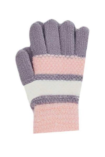 Kitti Girl's Striped Extra Soft Texture Knitted Gloves (P-K2230-01)