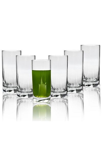 Paşabahçe Pasabahce Luna 6-Piece Clear Glass Water Glasses Set 375ml