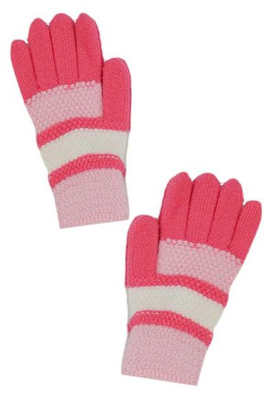 Kitti Girl's Striped Extra Soft Texture Knitted Gloves (P-K2230-01)