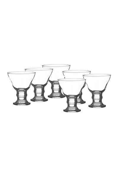 LAV Set of 6 glass dessert and ice cream cups, 225 ml