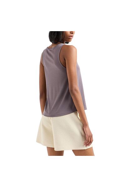 EA7 Women's Regular Fit Halter Neck Woven Fabric Anthracite T-Shirt 7W 000251   Af12956-U6278